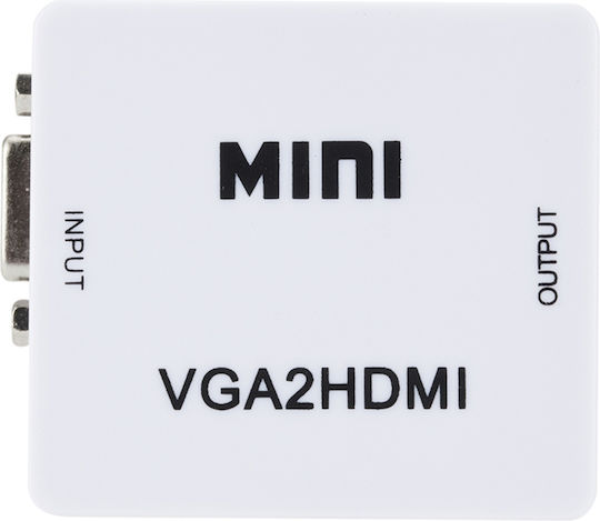 Convertor VGA / HDMI Masculin în VGA / HDMI Feminin Alb 1 Bucată ZE1HD33QWS6
