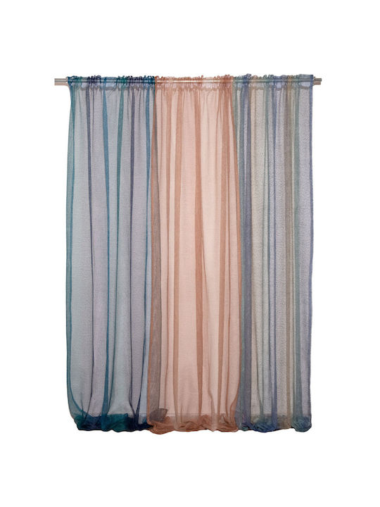 Viopros Curtain with Pencil Pleat Light Blue 270x280cm