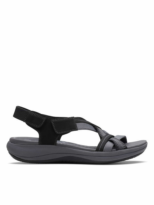 Damen Flache Sandalen Anatomisch in Schwarz Farbe