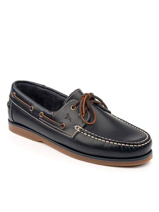 Boxer Men's Leather Moccasins Blue