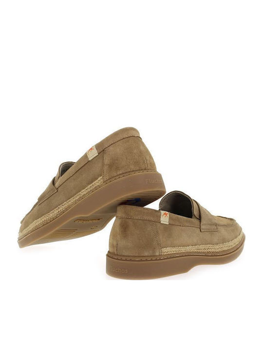 Δερμάτινα Ανδρικά Loafers σε Μπεζ Χρώμα