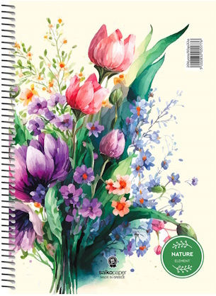 Spiral Notebook Nature A4 21x29 240 pages 4 Subjects 5579
