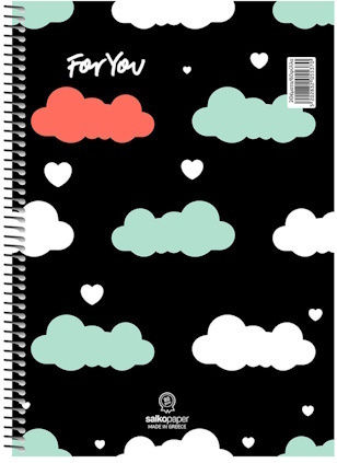 Spiral Notebook with Various Designs A4 21x29 180 pages 3 Subjects 5538