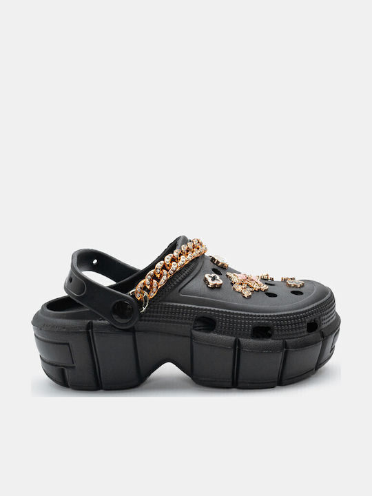 Luigi Damen Anatomisch Clogs Schwarz