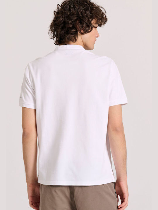 Short Sleeve Melange Blouse FBM009-008-11-White