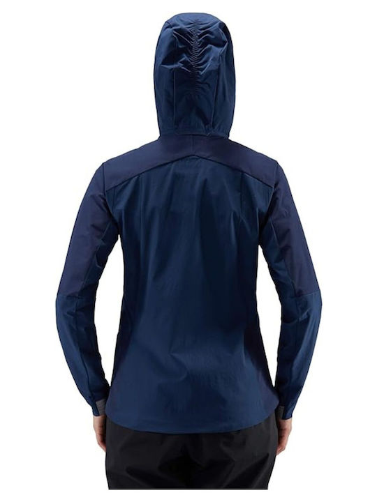 Roxy Women's Hiking Short Sports Softshell Jacket Waterproof and Windproof for Winter Navy Blue