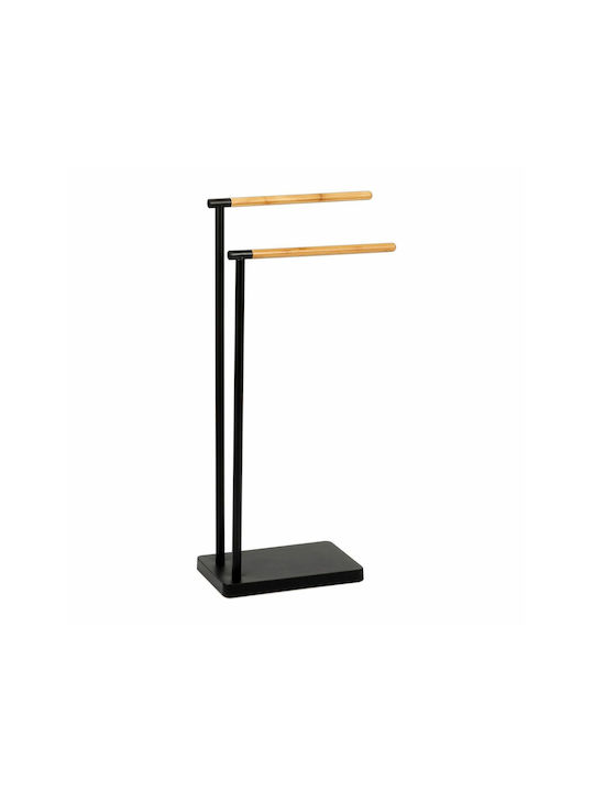 Single Wall-Mounted Bathroom Freestanding Coat Rack ​78x78cm Black