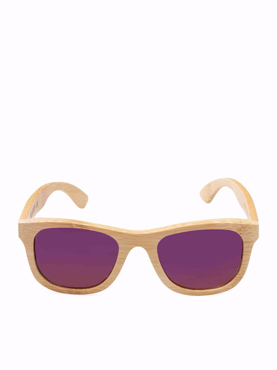 V-store Unisex Γυαλιά Ηλίου με Ροζ Κοκκάλινο Σκελετό και Μωβ Ντεγκραντέ Polarized Φακό WD024