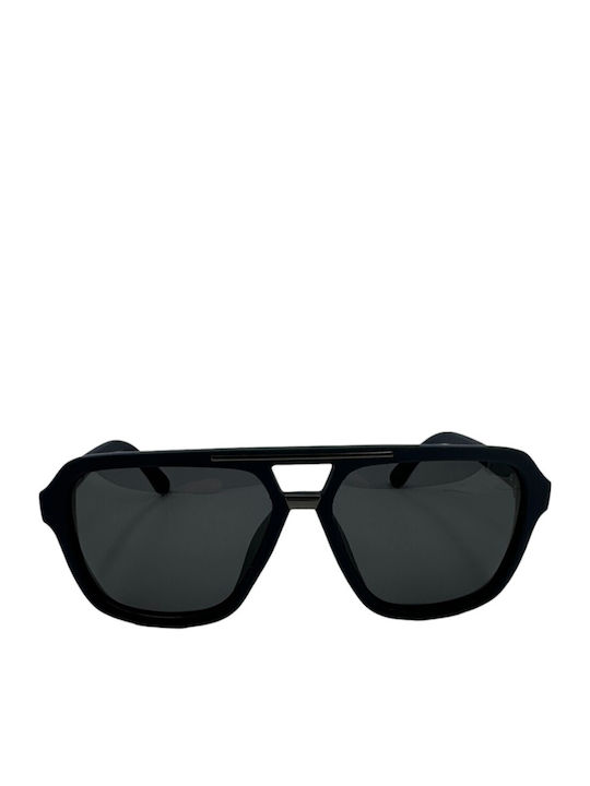 V-store Unisex Γυαλιά Ηλίου με Μαύρο Κοκκάλινο Σκελετό και Μαύρο Polarized Καθρέφτη Φακό POL872MATTEBLACK