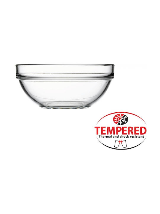 Pasabahce Servierschüssel Rund Glas Transparent mit Durchmesser 14cm