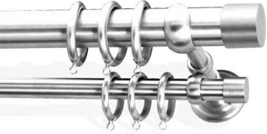 Frans Metallisch Vorhangstange Polis Einfach Φ25mm 160cm Nickel Satin