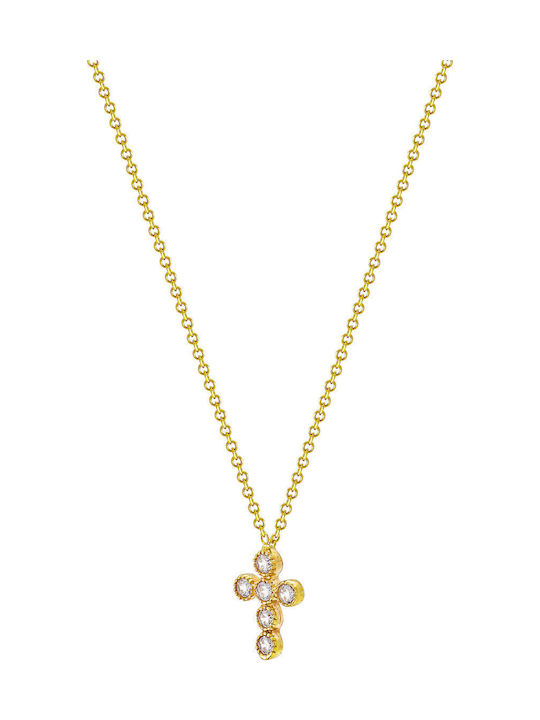 Kiriakos Gofas Gold Cross 9K with Chain