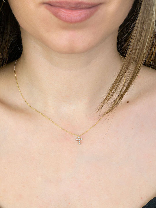 Kiriakos Gofas Gold Cross 9K with Chain