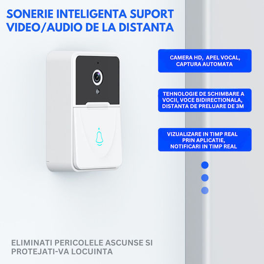 Wireless Doorbell Wi-Fi White