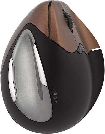 Evoluent VerticalMouse 4 Small Ασύρματο Εργονομικό Ποντίκι Καφέ