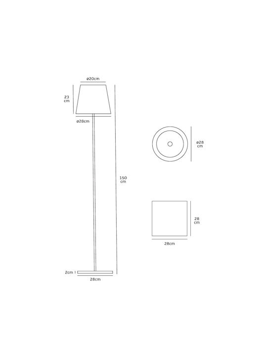 VK Lighting Φωτιστικό Δαπέδου LED 10W 150x28cm