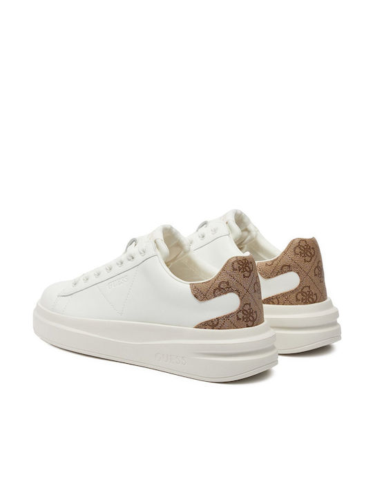 Guess Γυναικεία Sneakers White Beige