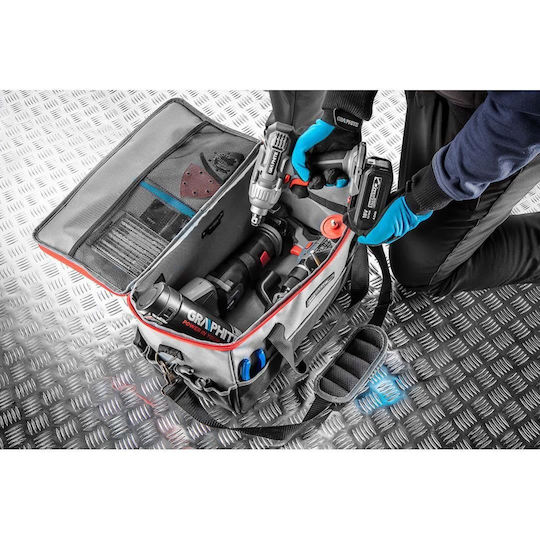 Graphite Over the Shoulder Waterproof Gray Tool Bag 24L