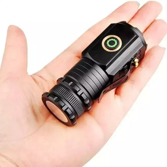 Lumină de lucru și de sit, cu baterie Lanternă LED IP65 cu Luminozitate Maximă 6000lm Turboforce Axios Puternic Profesional Mini Negru