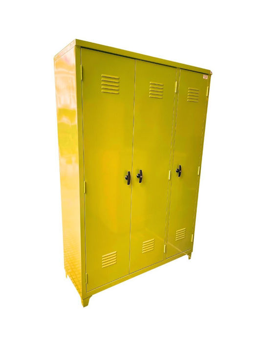 Dulap Trei Frunze Metalic Galvanizat Cu Δin Posibilitatea De Blocare 120x45x175 Cm