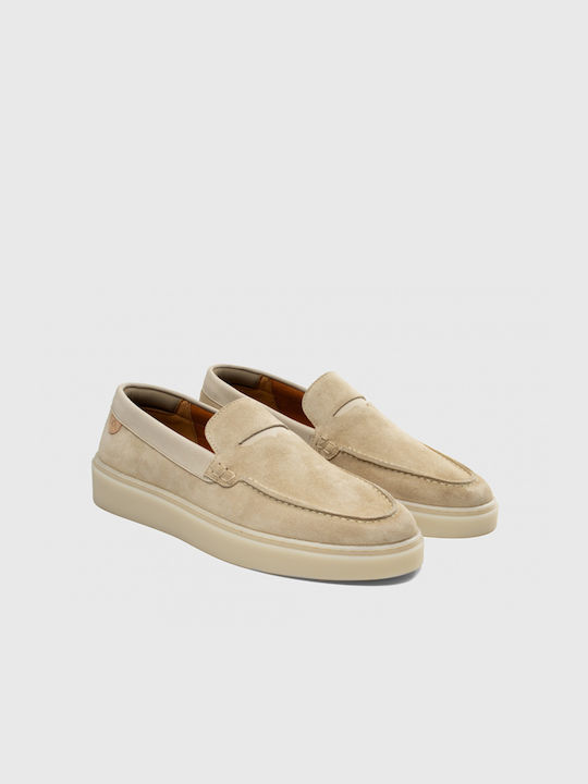 Ambitious Men's Suede Loafers Beige