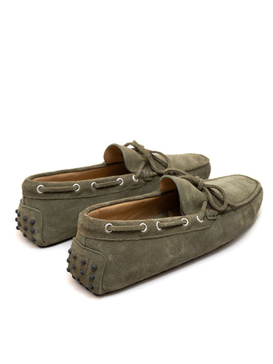 Raniero Conti Leder Herren Mokassins Olive