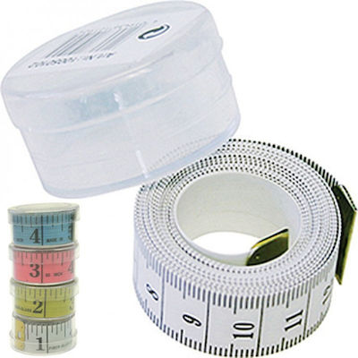 Jean Measuring Tape Μεζούρα Ραπτικής 150cm Δύο Όψεων Εκατοστά & Ίντσες Διάφανο Κουτί 1 Τμχ