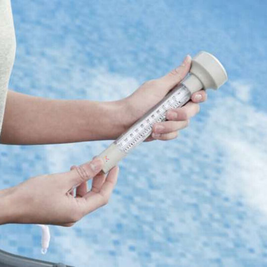 Floating Thermometer String Measuring Water Temperature In Pools 19 X 5 Cm White