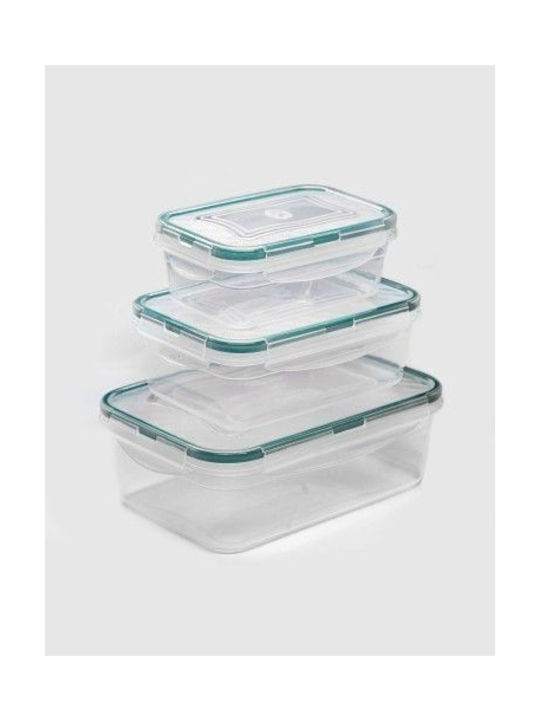 Sterk Cutie pentru Mâncare Plastic Transparent 3buc