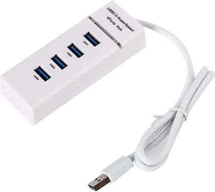 Hub 4 Θυρών USB 3.0 με σύνδεση USB-A Λευκό