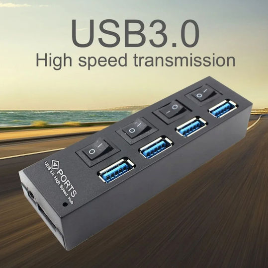 USB Хъб 4 Порта USB 3.0 с Връзка USB-A