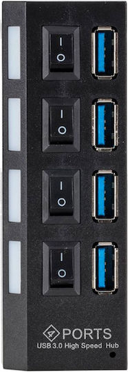 USB Хъб 4 Порта USB 3.0 с Връзка USB-A