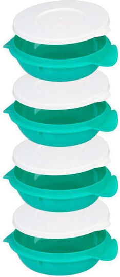 Plastic Lunch Box Green 4pcs
