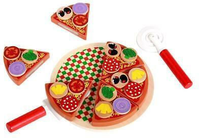 Wooden Game Children Zola Pizza Pattern Easy To Slice 27 Pieces
