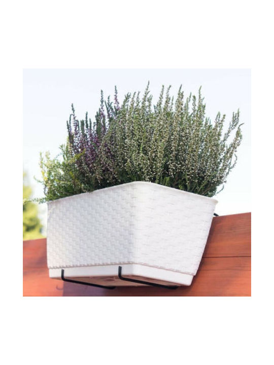 Blumenkasten Kunststoff Braun 49x17x17.5cm.