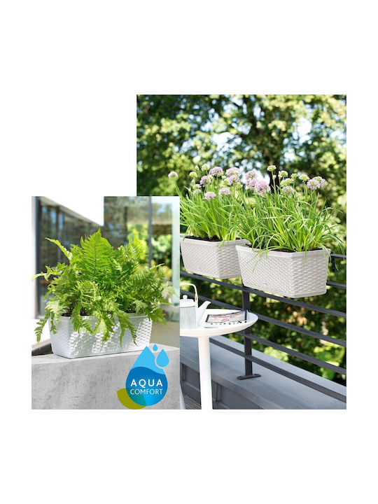 Blumenkasten Kunststoff Braun 49x17x17.5cm.