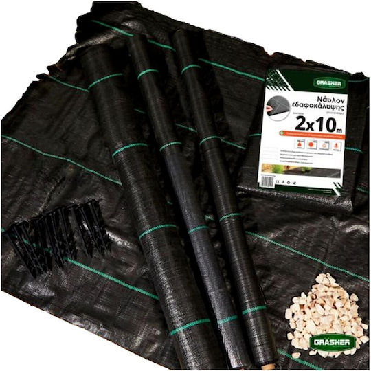 Grasher 04-D02-0441 Agro Textilien Bodendecker 95gr/m² 10x2m Schwarzes