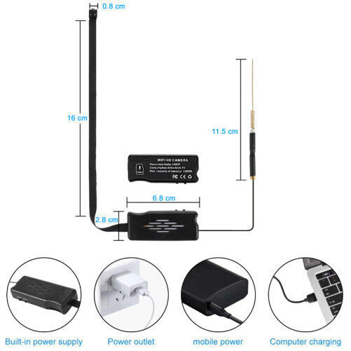 Hidden Camera WiFi 720P with Memory Card Slot