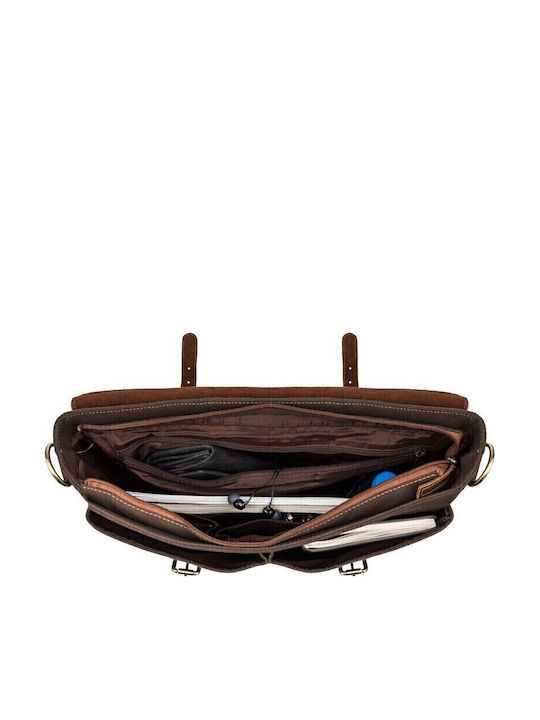 Leather Men's Briefcase Brown