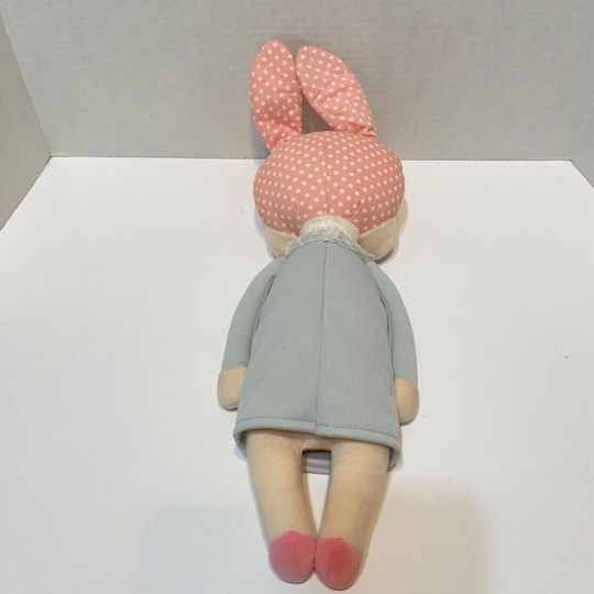 Zola Textile Doll Rosa Bunny Jumpsuit Bunny Bonnet Soft Pleasant To Touch 34 Cm