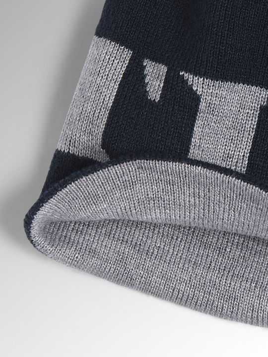 Beanie Ανδρικός Reversible Σκούφος Πλεκτός σε Μπλε χρώμα
