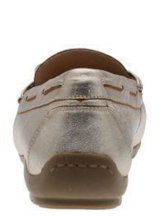 Damen Mokassins in Gold Farbe