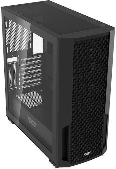 Darkflash DF2100 ARGB Gaming Midi-Turm Computergehäuse mit Seitenfenster Schwarz