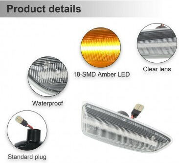 Opel Flash Led 12V for Opel Astra / Insignia / Zafira / Crossland X / Grandland X 2pcs