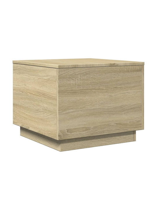 Square Side Table Wooden Sonoma Oak M50xL50xH40cm