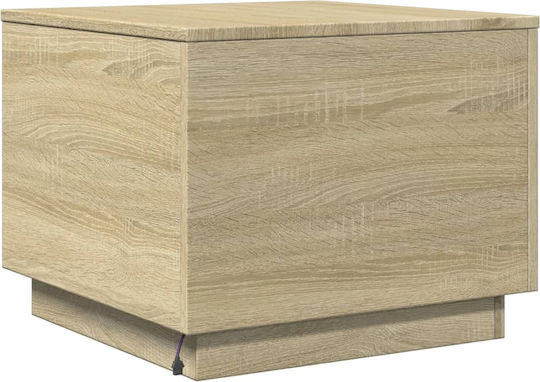 Square Side Table Wooden Sonoma Oak M50xL50xH40cm
