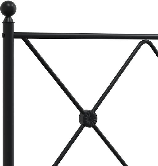 vidaXL Metallic Bed Headboard Black 187x90.5cm
