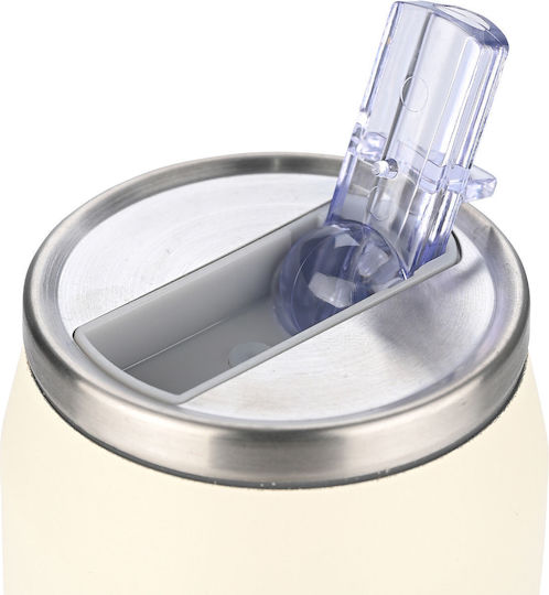 Estia Travel Cup Save the Aegean Recyclable Glass Thermos Stainless Steel / Plastic BPA Free 500ml Ecozen Horizon with Straw