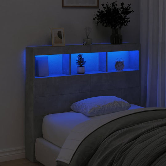 vidaXL Wooden Bed Headboard Gray 120x102cm