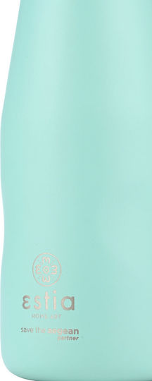 Estia Travel Flask Save the Aegean Рециклируема Бутилка Термос Неръждаема Стомана Без BPA 350ml Bermuda Зелен